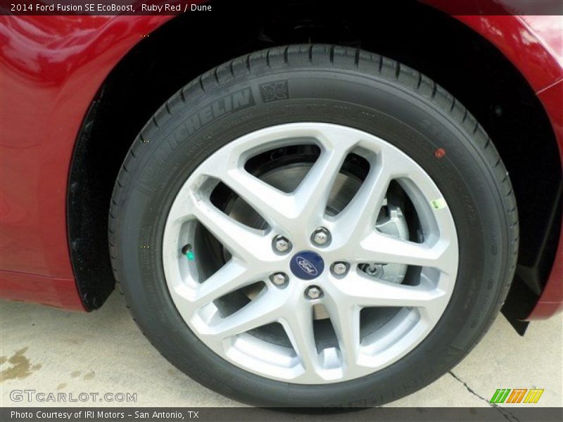Ruby Red / Dune 2014 Ford Fusion SE EcoBoost