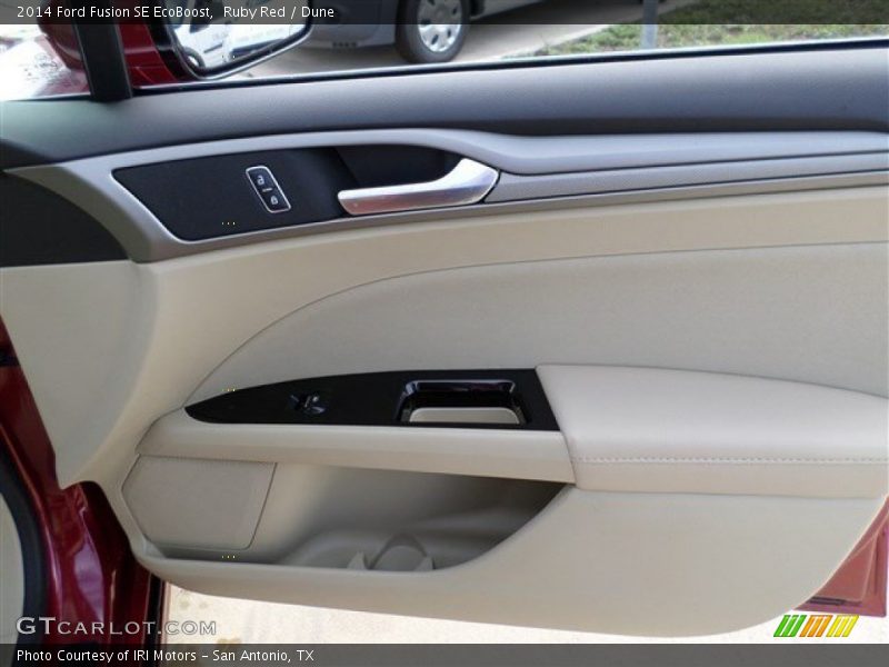 Ruby Red / Dune 2014 Ford Fusion SE EcoBoost