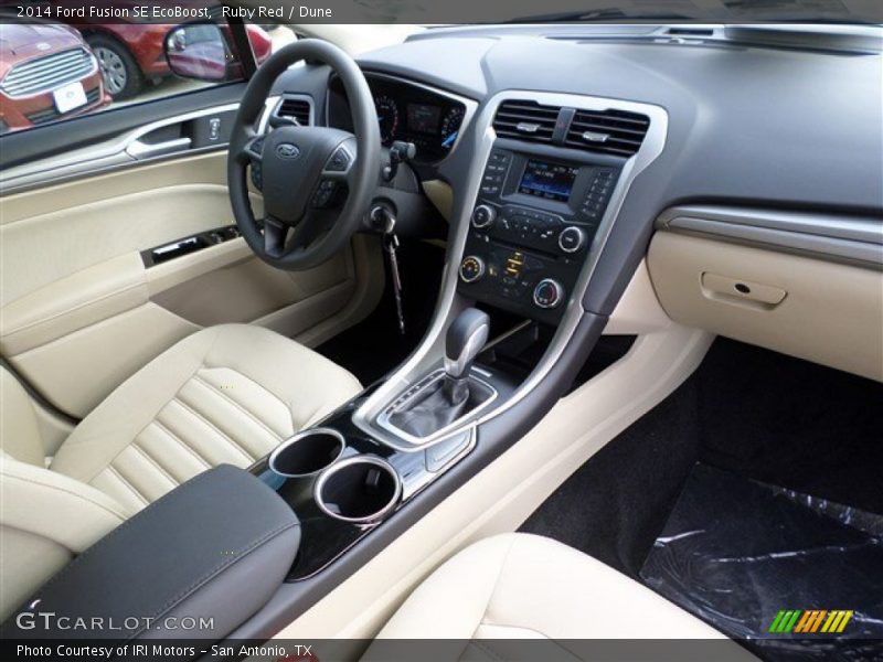 Ruby Red / Dune 2014 Ford Fusion SE EcoBoost