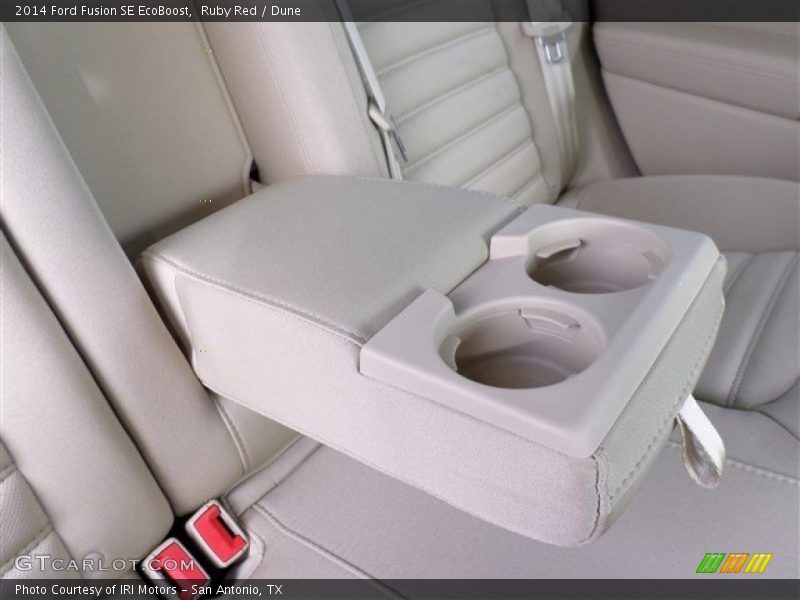 Ruby Red / Dune 2014 Ford Fusion SE EcoBoost