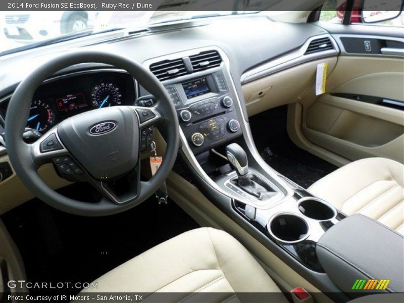 Ruby Red / Dune 2014 Ford Fusion SE EcoBoost