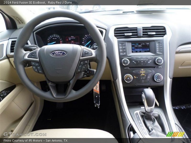 Ruby Red / Dune 2014 Ford Fusion SE EcoBoost