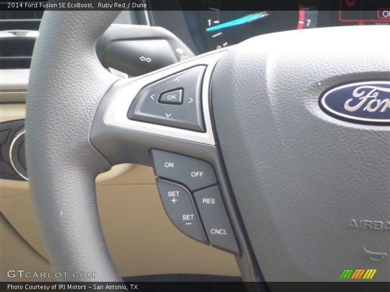 Ruby Red / Dune 2014 Ford Fusion SE EcoBoost