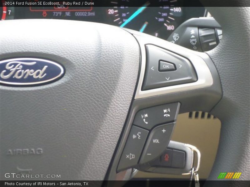 Ruby Red / Dune 2014 Ford Fusion SE EcoBoost