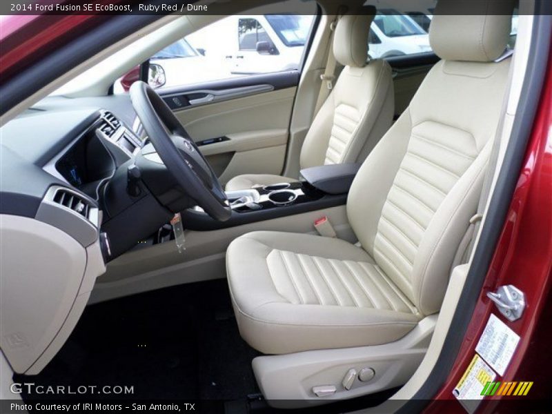 Ruby Red / Dune 2014 Ford Fusion SE EcoBoost