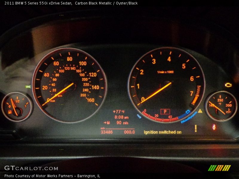 Carbon Black Metallic / Oyster/Black 2011 BMW 5 Series 550i xDrive Sedan