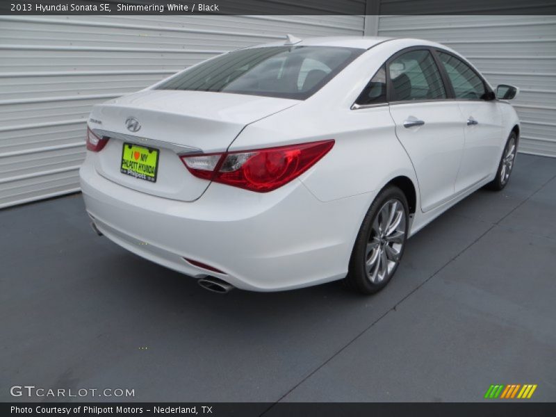 Shimmering White / Black 2013 Hyundai Sonata SE