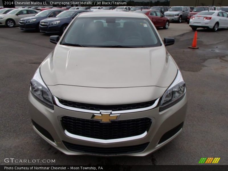 Champagne Silver Metallic / Jet Black/Titanium 2014 Chevrolet Malibu LS