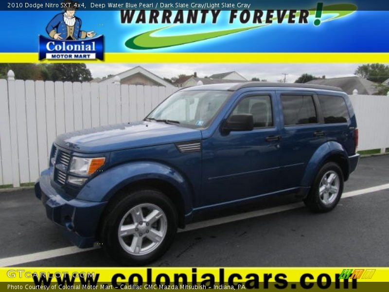 Deep Water Blue Pearl / Dark Slate Gray/Light Slate Gray 2010 Dodge Nitro SXT 4x4