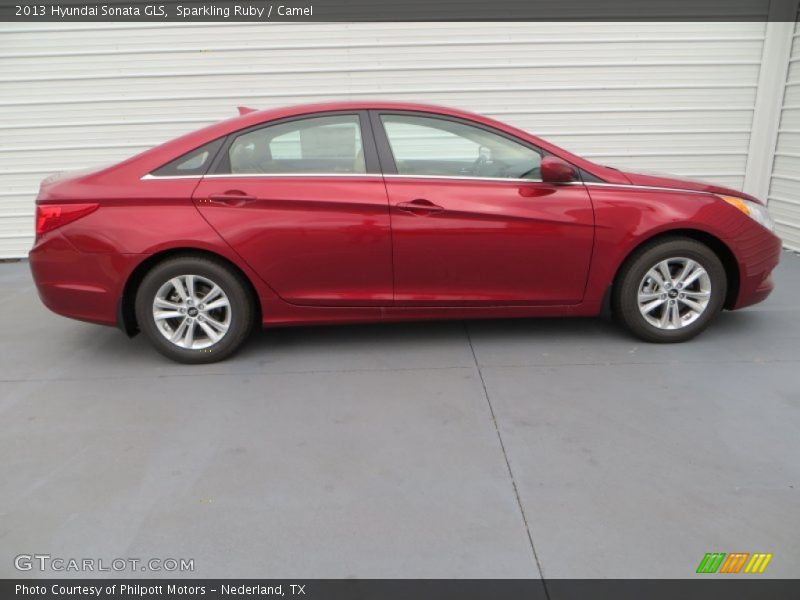 Sparkling Ruby / Camel 2013 Hyundai Sonata GLS