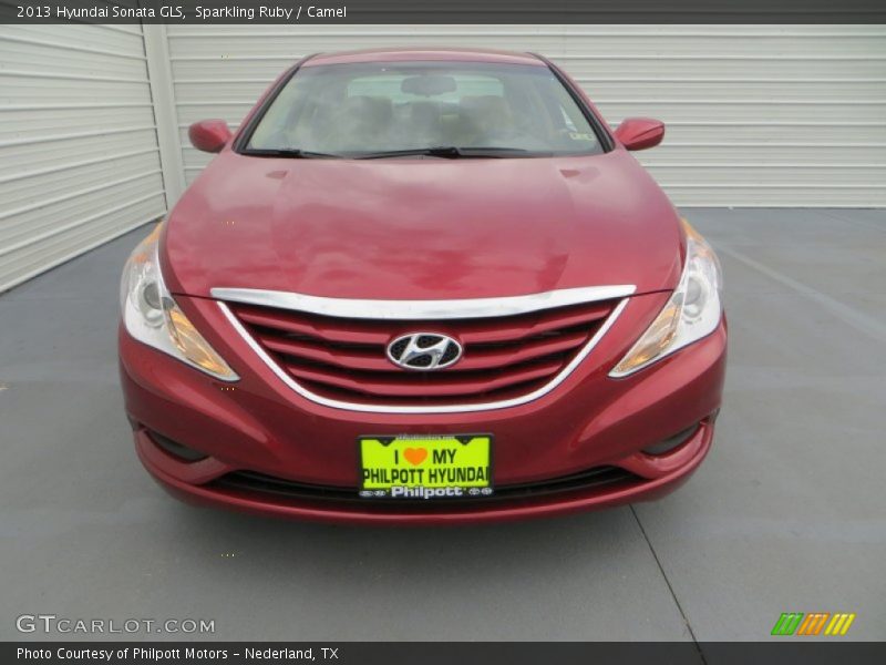 Sparkling Ruby / Camel 2013 Hyundai Sonata GLS