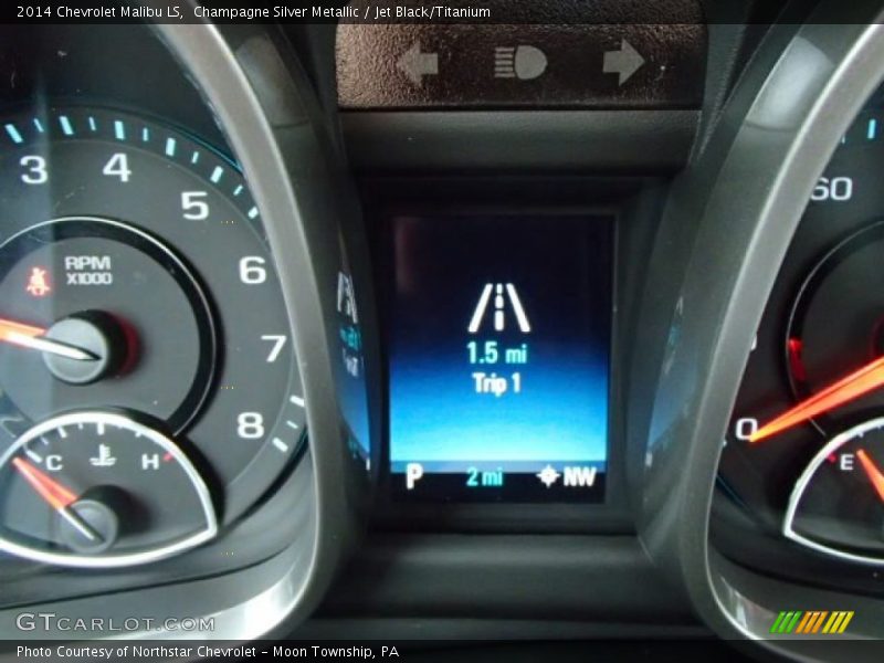 Champagne Silver Metallic / Jet Black/Titanium 2014 Chevrolet Malibu LS