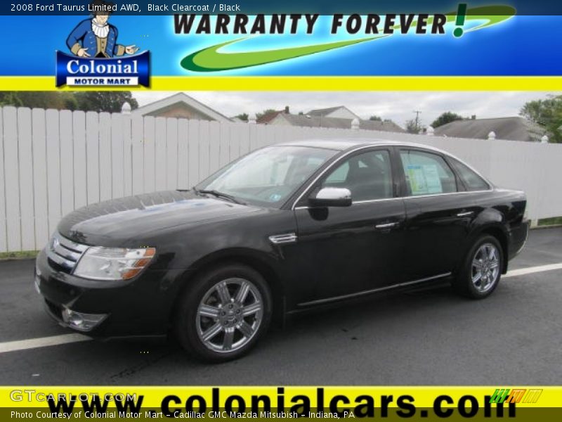 Black Clearcoat / Black 2008 Ford Taurus Limited AWD