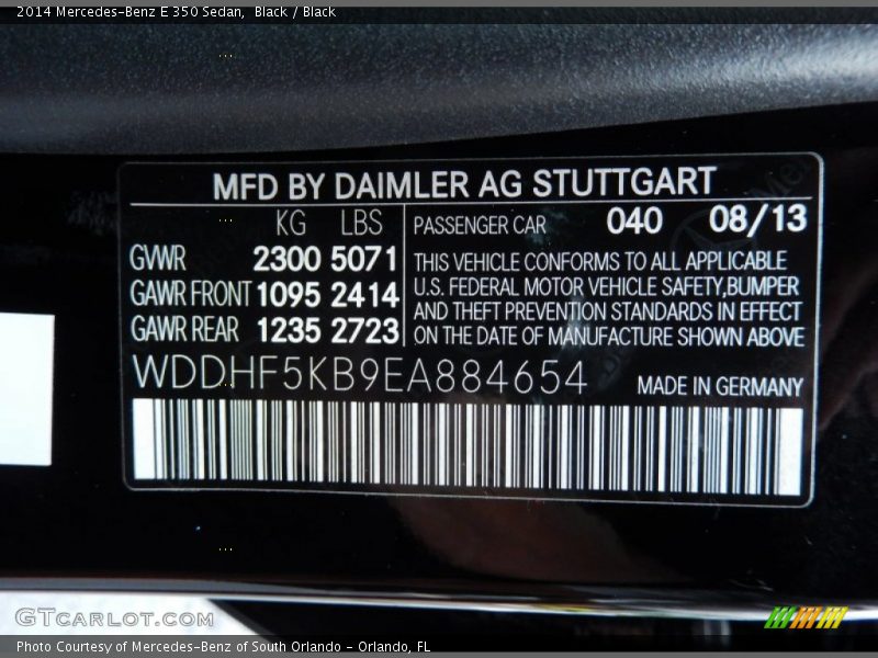 Black / Black 2014 Mercedes-Benz E 350 Sedan
