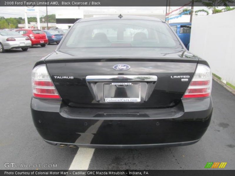Black Clearcoat / Black 2008 Ford Taurus Limited AWD