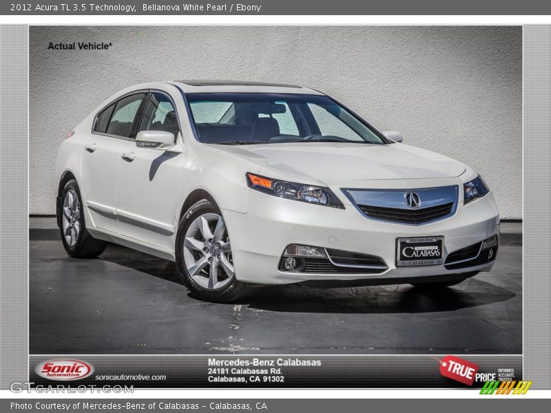 Bellanova White Pearl / Ebony 2012 Acura TL 3.5 Technology