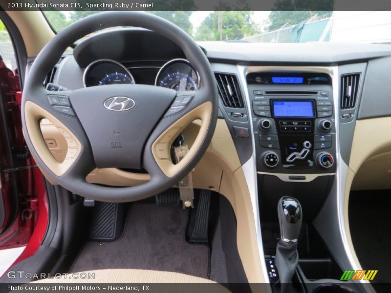 Sparkling Ruby / Camel 2013 Hyundai Sonata GLS