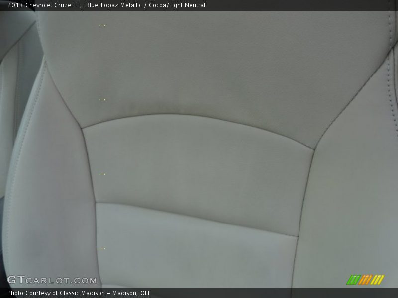 Blue Topaz Metallic / Cocoa/Light Neutral 2013 Chevrolet Cruze LT
