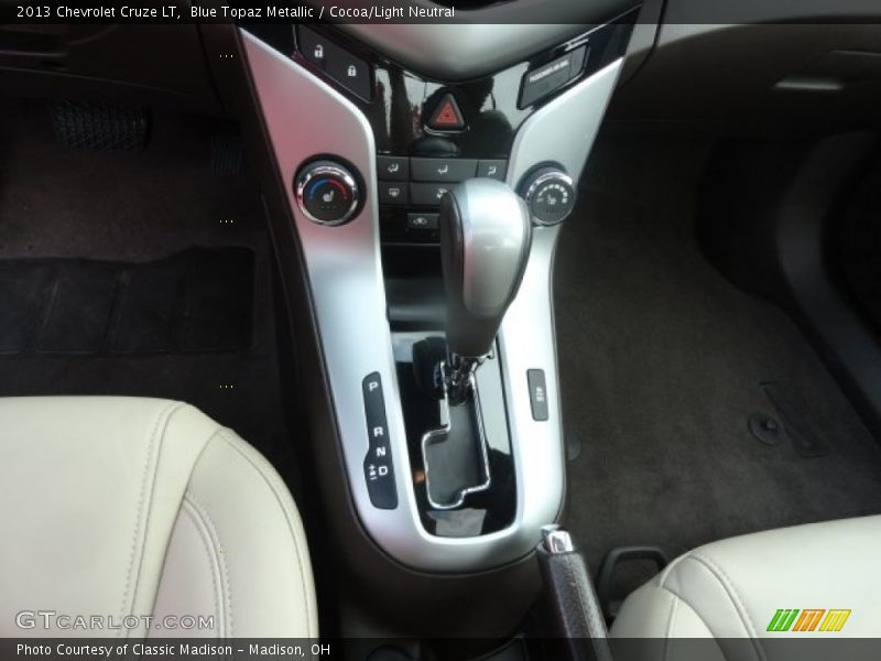Blue Topaz Metallic / Cocoa/Light Neutral 2013 Chevrolet Cruze LT