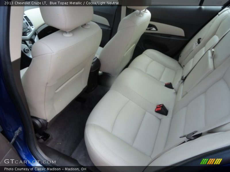 Blue Topaz Metallic / Cocoa/Light Neutral 2013 Chevrolet Cruze LT