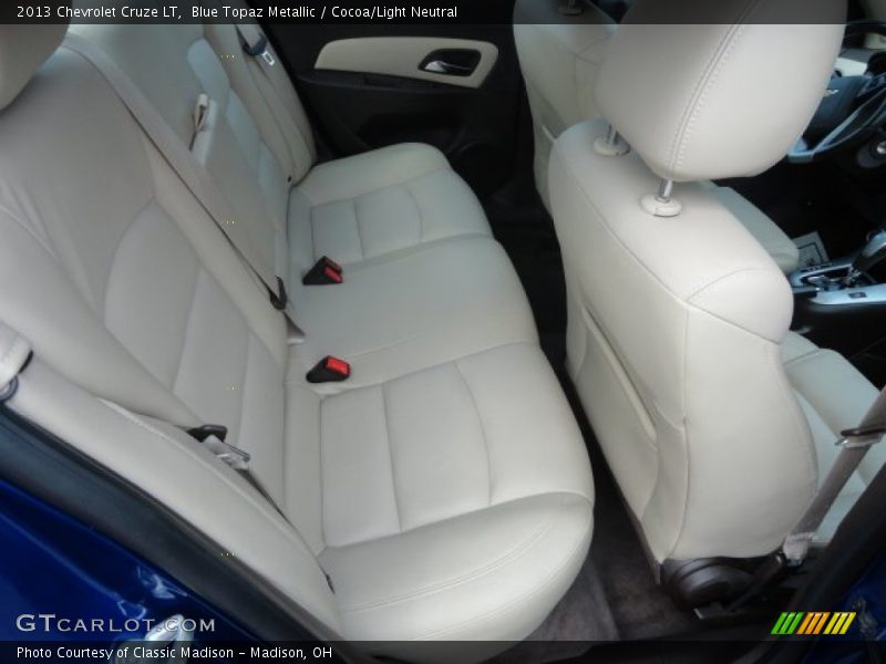 Blue Topaz Metallic / Cocoa/Light Neutral 2013 Chevrolet Cruze LT