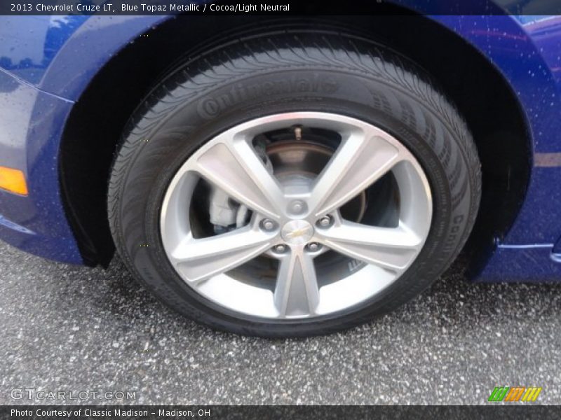 Blue Topaz Metallic / Cocoa/Light Neutral 2013 Chevrolet Cruze LT