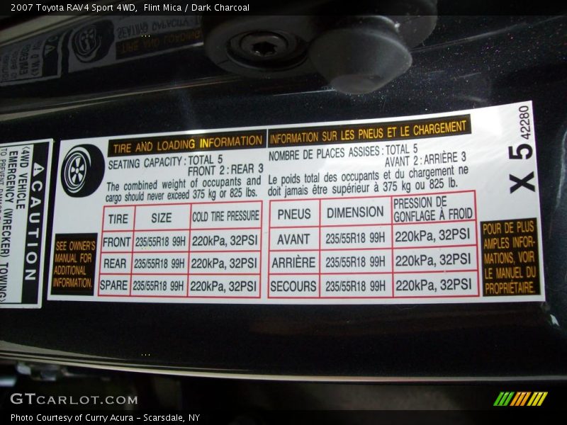 Flint Mica / Dark Charcoal 2007 Toyota RAV4 Sport 4WD