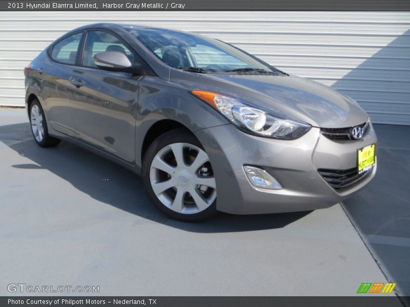 Harbor Gray Metallic / Gray 2013 Hyundai Elantra Limited