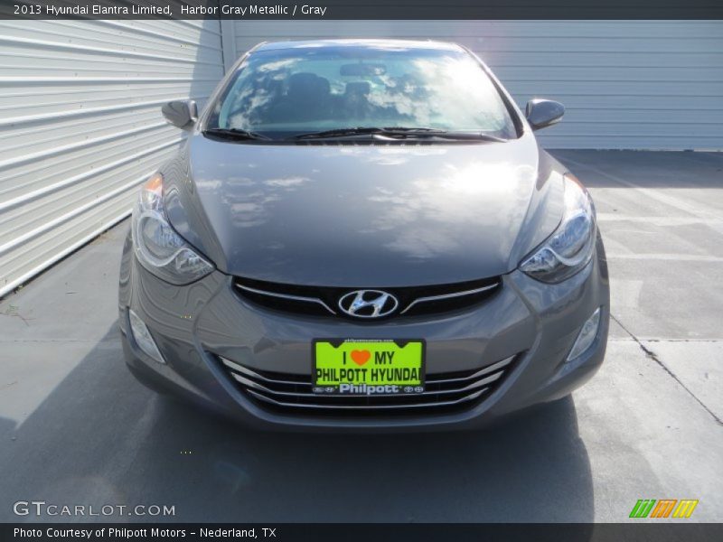 Harbor Gray Metallic / Gray 2013 Hyundai Elantra Limited