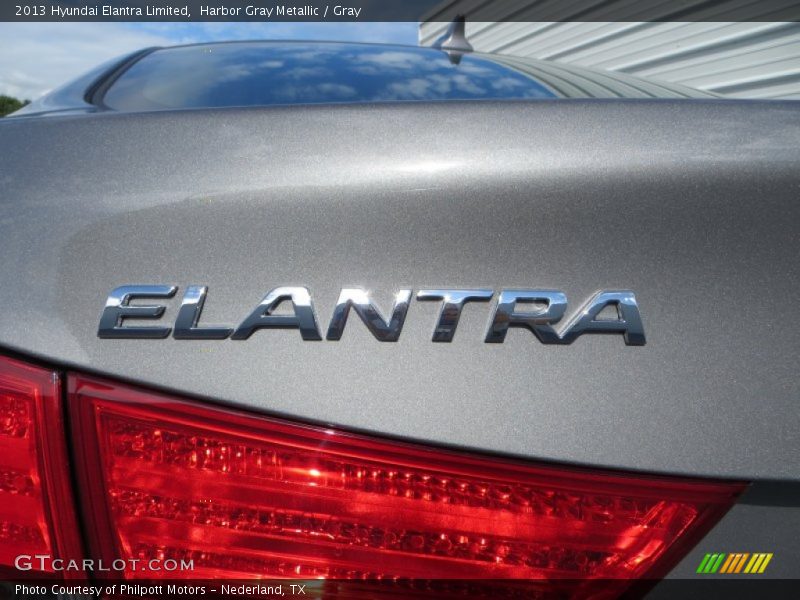 Harbor Gray Metallic / Gray 2013 Hyundai Elantra Limited