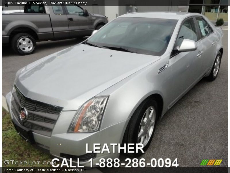 Radiant Silver / Ebony 2009 Cadillac CTS Sedan