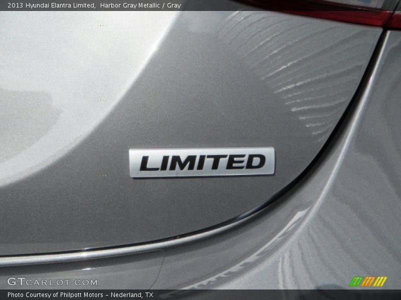 Harbor Gray Metallic / Gray 2013 Hyundai Elantra Limited