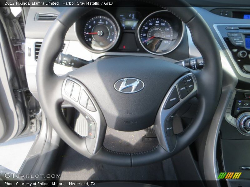 Harbor Gray Metallic / Gray 2013 Hyundai Elantra Limited