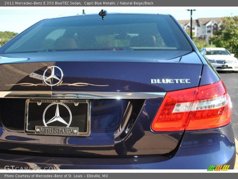 Capri Blue Metallic / Natural Beige/Black 2011 Mercedes-Benz E 350 BlueTEC Sedan