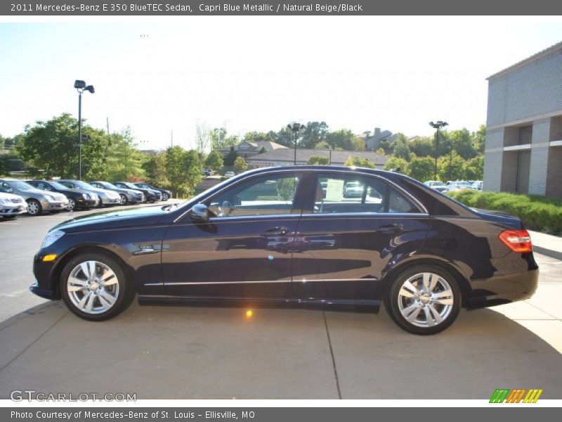 Capri Blue Metallic / Natural Beige/Black 2011 Mercedes-Benz E 350 BlueTEC Sedan