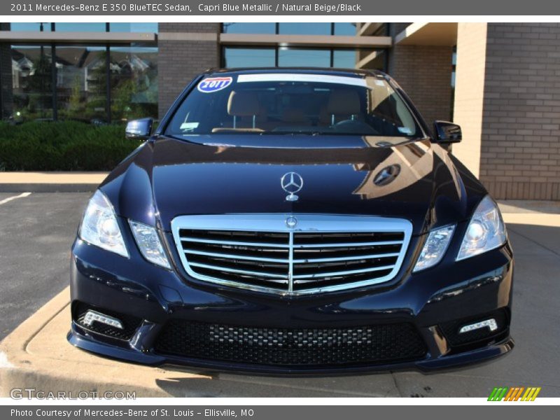 Capri Blue Metallic / Natural Beige/Black 2011 Mercedes-Benz E 350 BlueTEC Sedan