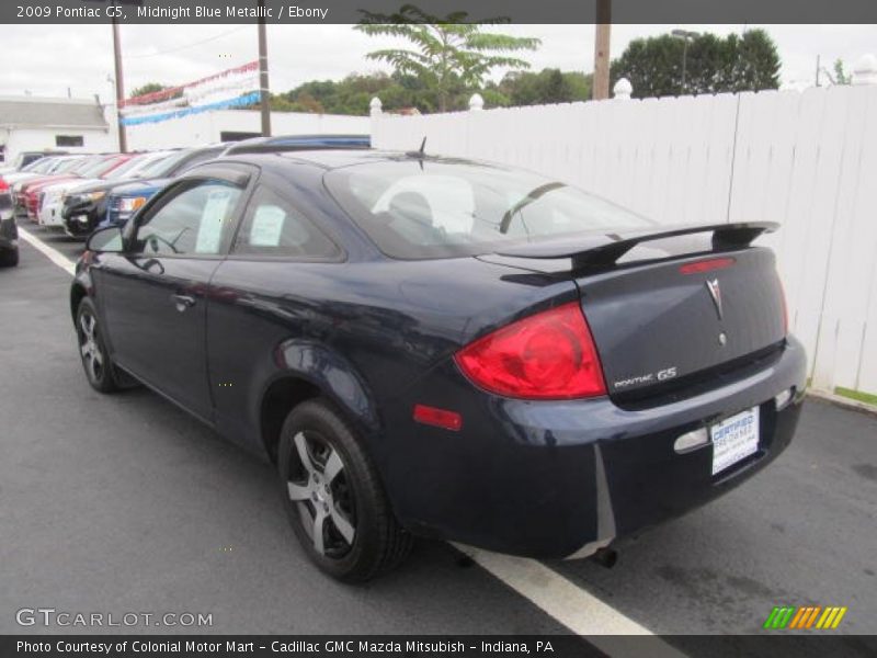 Midnight Blue Metallic / Ebony 2009 Pontiac G5