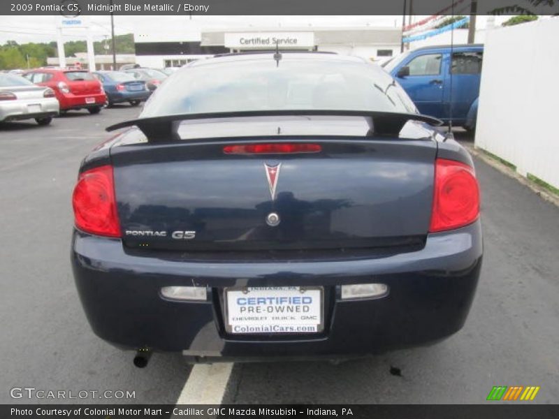 Midnight Blue Metallic / Ebony 2009 Pontiac G5