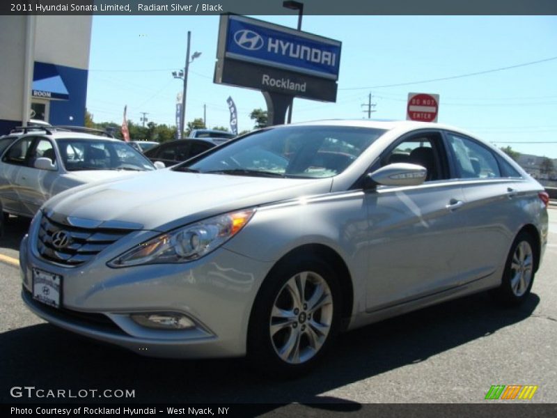 Radiant Silver / Black 2011 Hyundai Sonata Limited