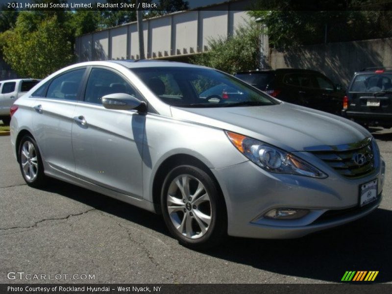 Radiant Silver / Black 2011 Hyundai Sonata Limited