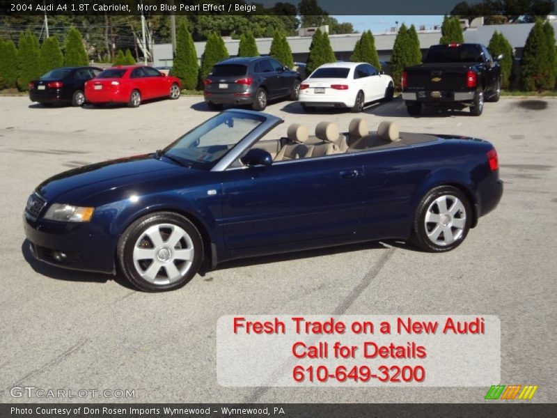 Moro Blue Pearl Effect / Beige 2004 Audi A4 1.8T Cabriolet