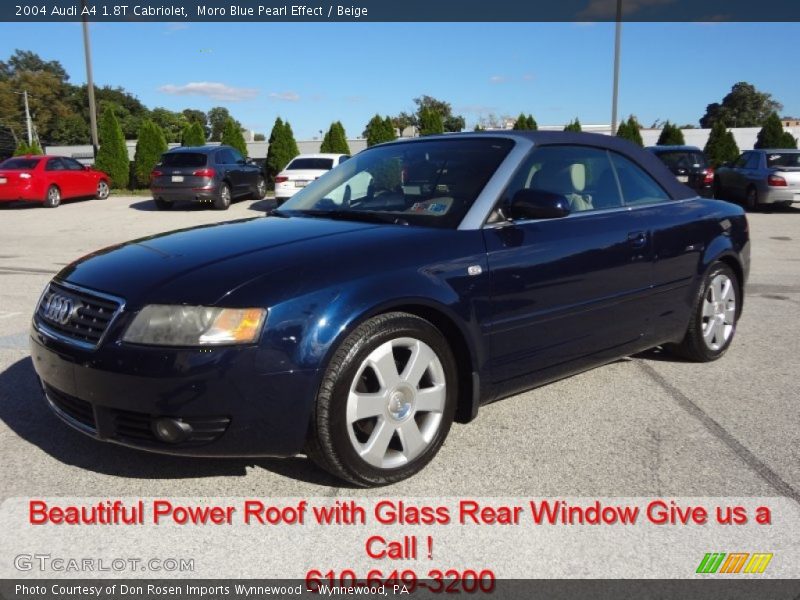 Moro Blue Pearl Effect / Beige 2004 Audi A4 1.8T Cabriolet