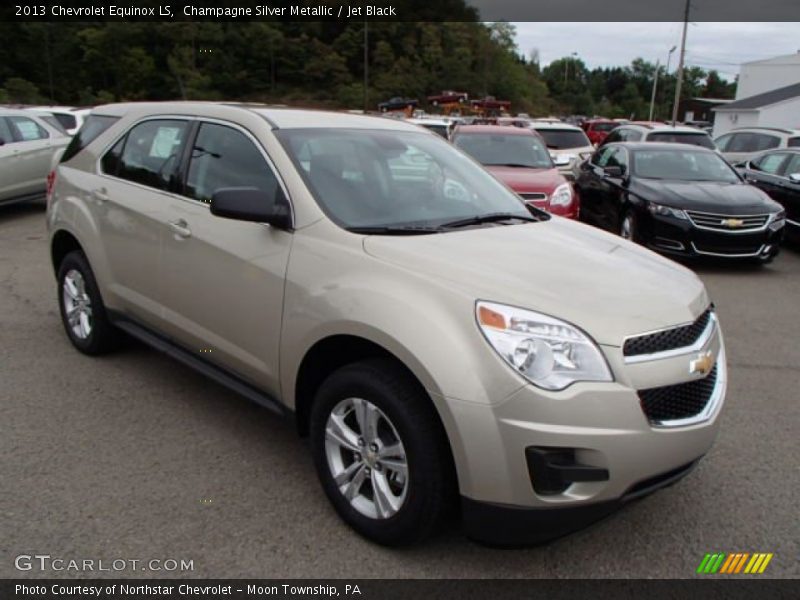 Champagne Silver Metallic / Jet Black 2013 Chevrolet Equinox LS