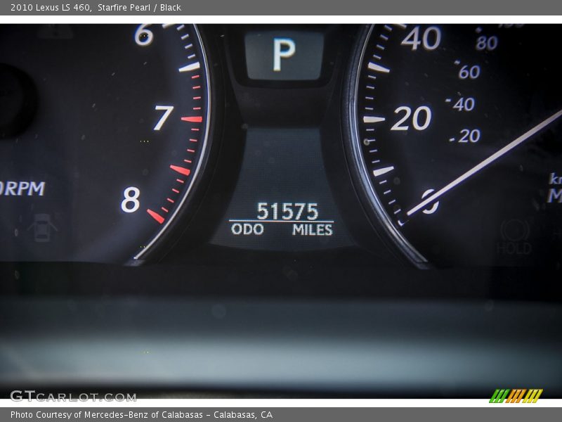Starfire Pearl / Black 2010 Lexus LS 460