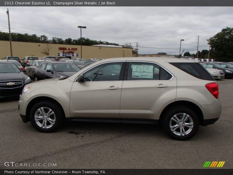 Champagne Silver Metallic / Jet Black 2013 Chevrolet Equinox LS