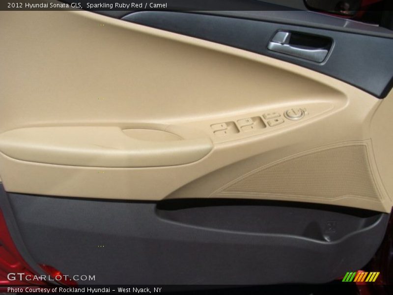 Sparkling Ruby Red / Camel 2012 Hyundai Sonata GLS