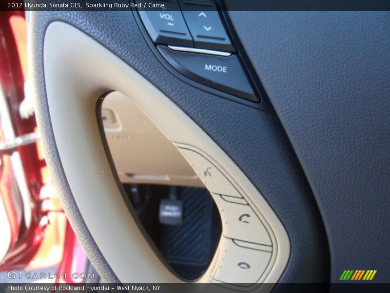 Sparkling Ruby Red / Camel 2012 Hyundai Sonata GLS