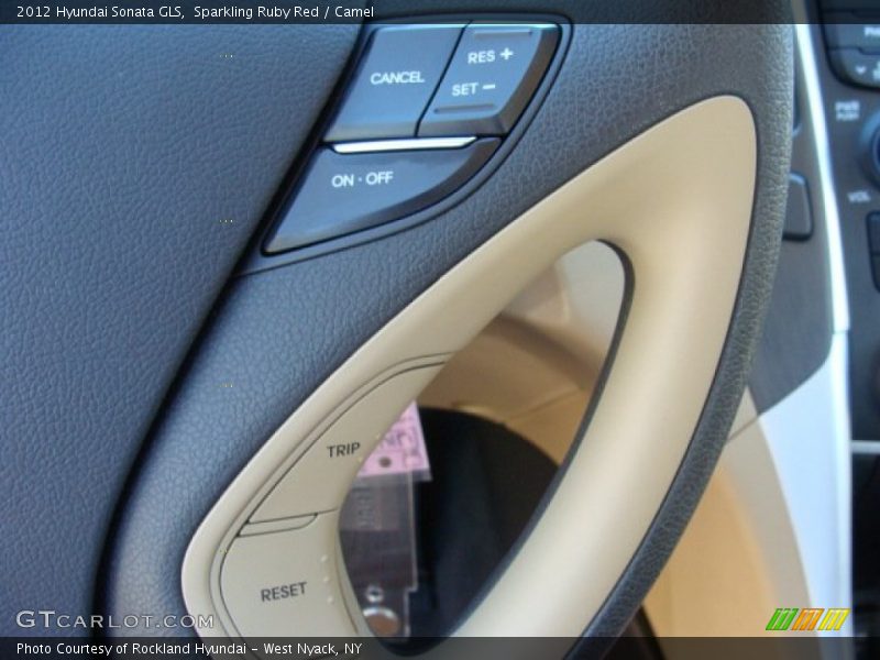 Sparkling Ruby Red / Camel 2012 Hyundai Sonata GLS