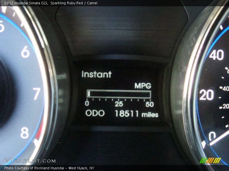 Sparkling Ruby Red / Camel 2012 Hyundai Sonata GLS
