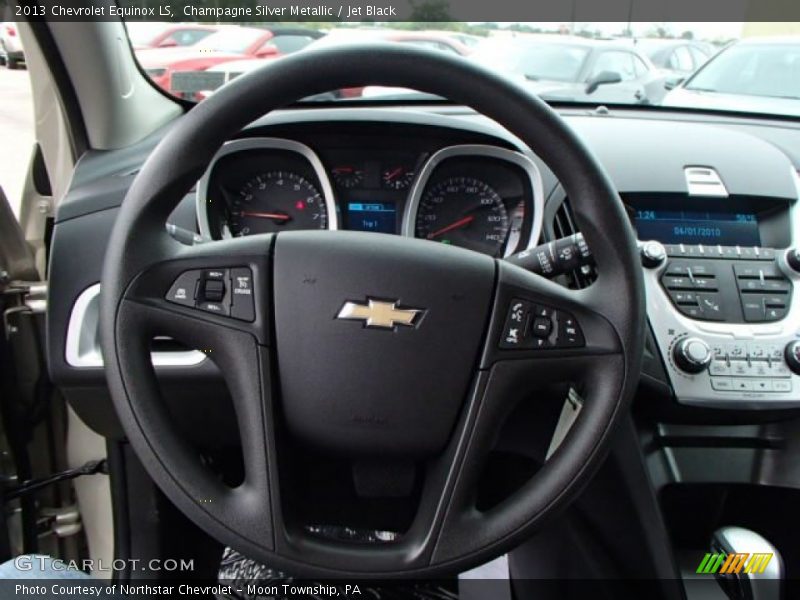 Champagne Silver Metallic / Jet Black 2013 Chevrolet Equinox LS